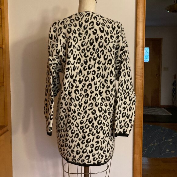 Maglia Donna Angora Leopard Print Cardigan - Picture 9 of 9